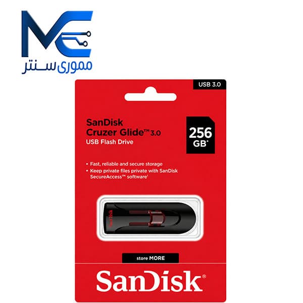 فلش مموری سن دیسک (SanDisk) مدل Cruzer Glide USB 3.0 ظرفیت 256 گیگابایت