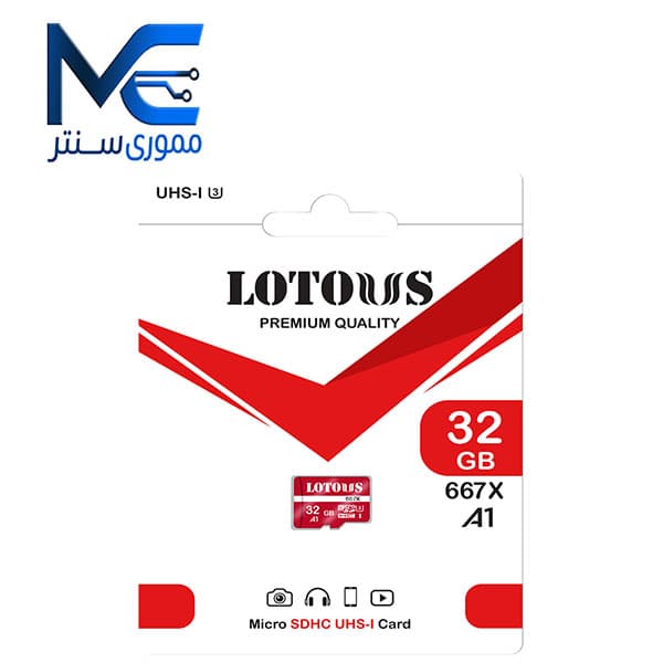 کارت حافظه microSDHC لوتوس (Lotous) 32 گیگابایت 667X مدل UHS-I U3 سرعت 100MB/s