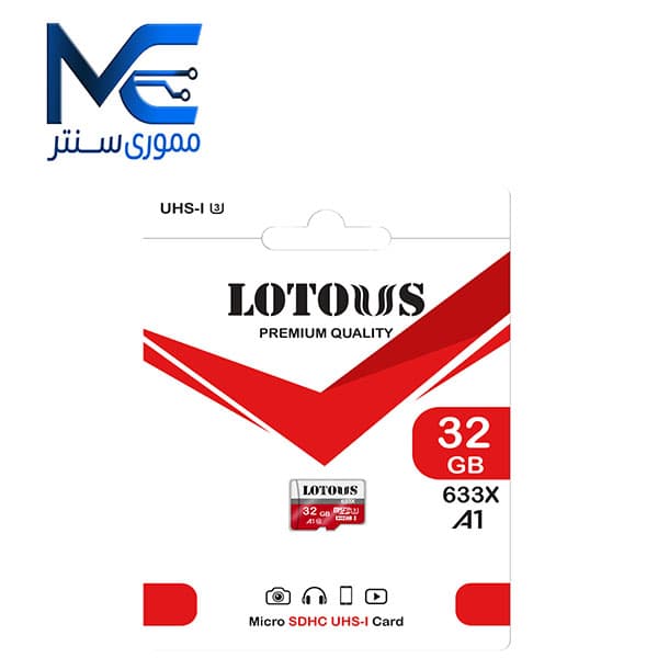 کارت حافظه microSDHC لوتوس (Lotous) 32 گیگابایت 633X مدل U3 سرعت 95MB/s