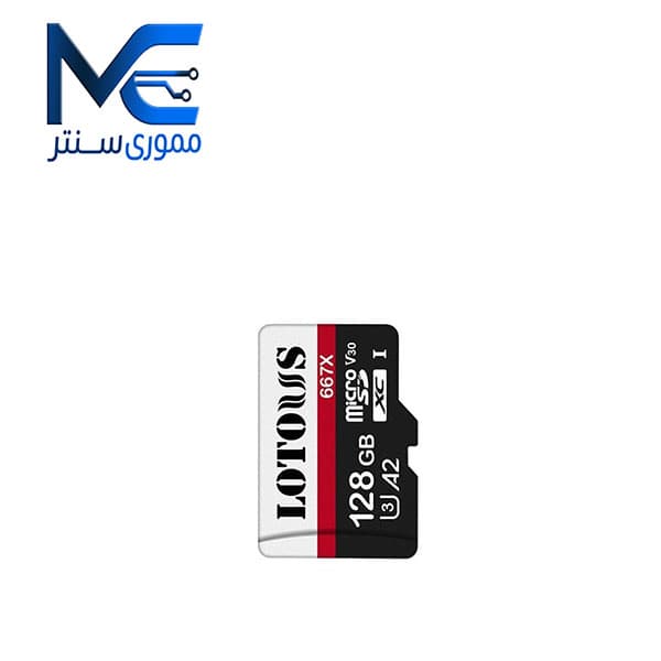 کارت حافظه microSDXC لوتوس (Lotous) 128 گیگابایت 667X مدل A2 سرعت 100MB/s