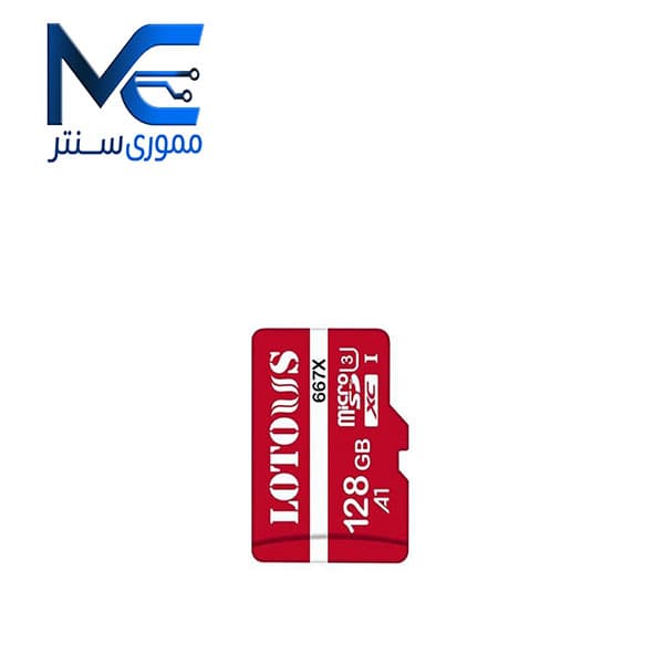 کارت حافظه microSDXC لوتوس (Lotous) 128 گیگابایت 667X مدل A1 سرعت 100MB/s