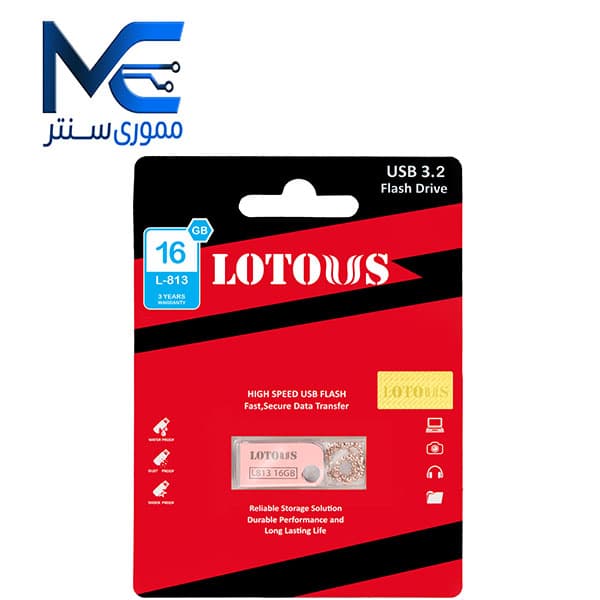فلش مموری لوتوس (Lotous) مدل L813 USB 3.2 ظرفیت 16 گیگابایت