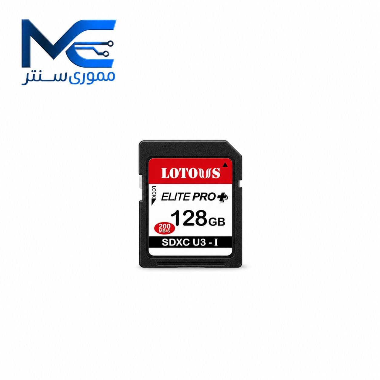 رم دوربین SD لوتوس (Lotous) ظرفیت 128 گیگابایت مدل U3  سرعت 200MB/s